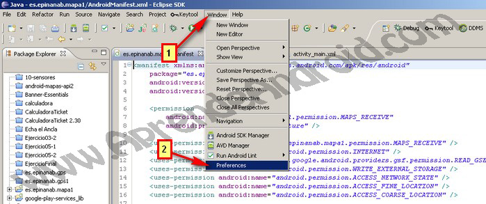 Configrara ruta SDK