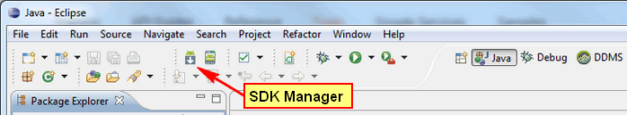 como iniciar el sdk manager